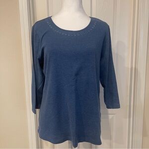 Christopher & Banks Navy Long Sleeve Top